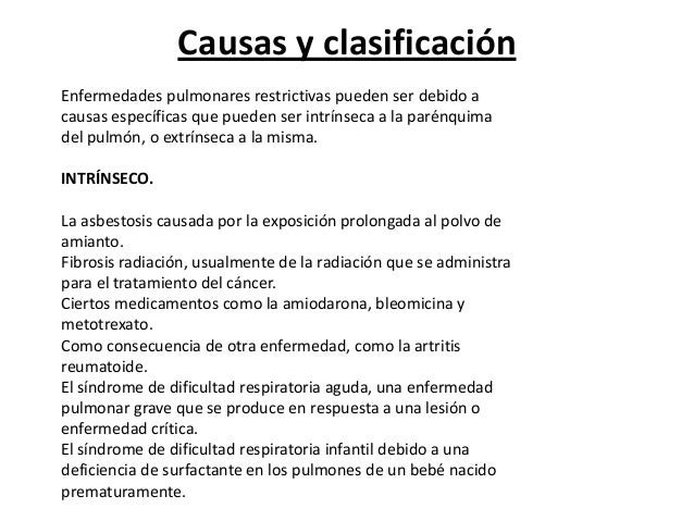 enfermedades restrictivas pulmonares